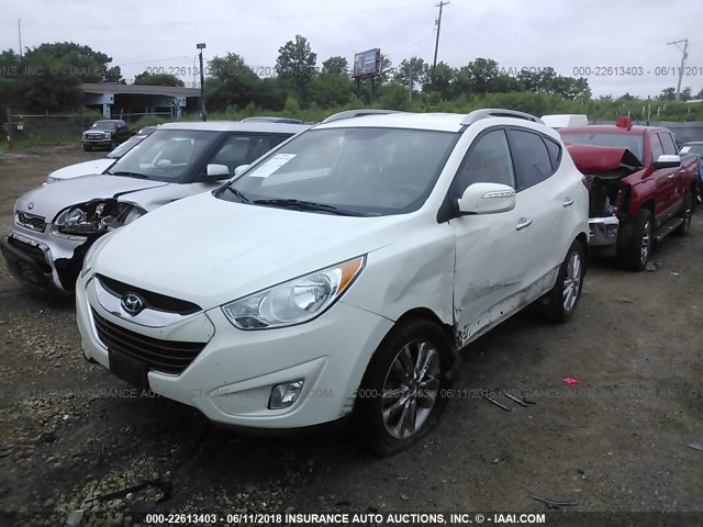 KM8JU3AC7BU172021 - 2011 HYUNDAI TUCSON GLS/LIMITED WHITE photo 2