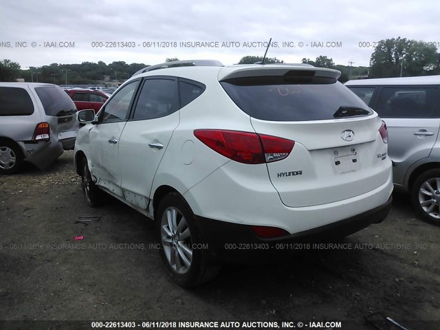 KM8JU3AC7BU172021 - 2011 HYUNDAI TUCSON GLS/LIMITED WHITE photo 3