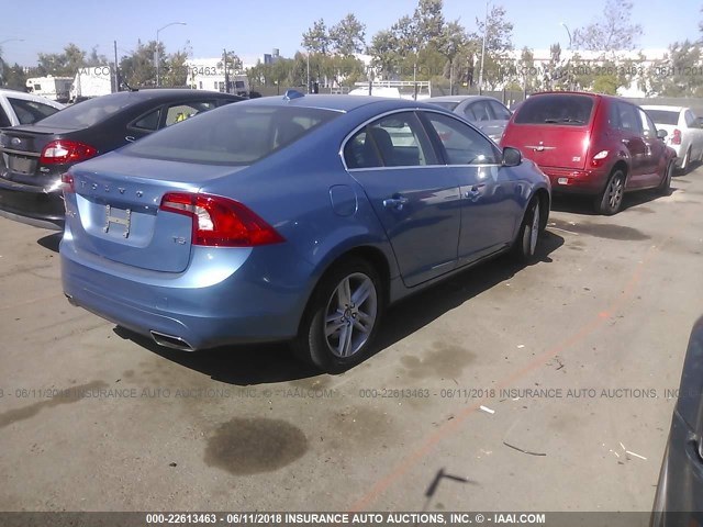 YV1612FS7E2274328 - 2014 VOLVO S60 T5 BLUE photo 4