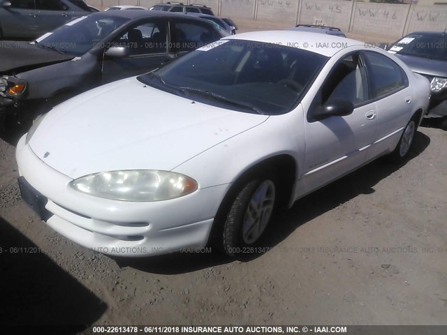 2B3HD46R01H636968 - 2001 DODGE INTREPID SE WHITE photo 2