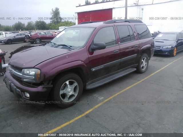 1GNET16S546212057 - 2004 CHEVROLET TRAILBLAZER EXT LS/EXT LT MAROON photo 2