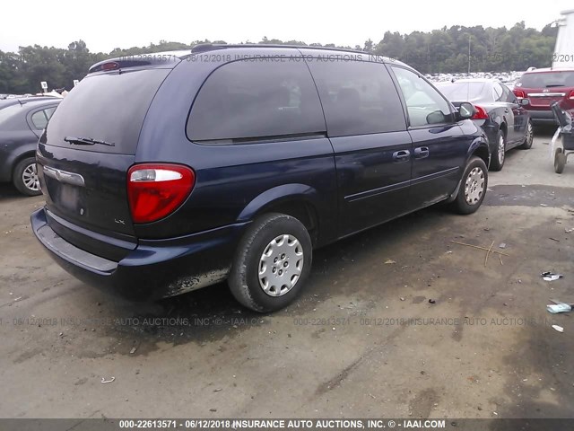 1C4GP44R94B590042 - 2004 CHRYSLER TOWN & COUNTRY LX BLUE photo 4