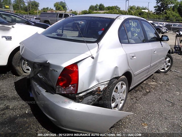 KMHDN46D96U375872 - 2006 HYUNDAI ELANTRA GLS/GT/LIMITED SILVER photo 4