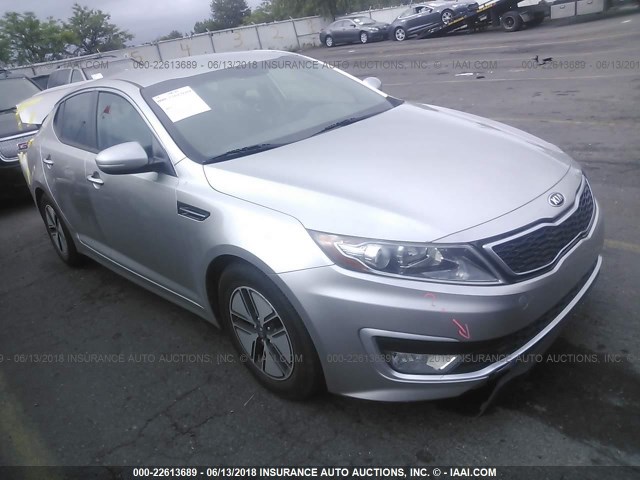 KNAGM4AD6C5032774 - 2012 KIA OPTIMA HYBRID GRAY photo 1