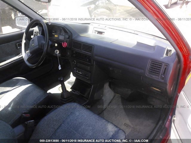 JM1BF2224K0361929 - 1989 MAZDA 323 RED photo 5