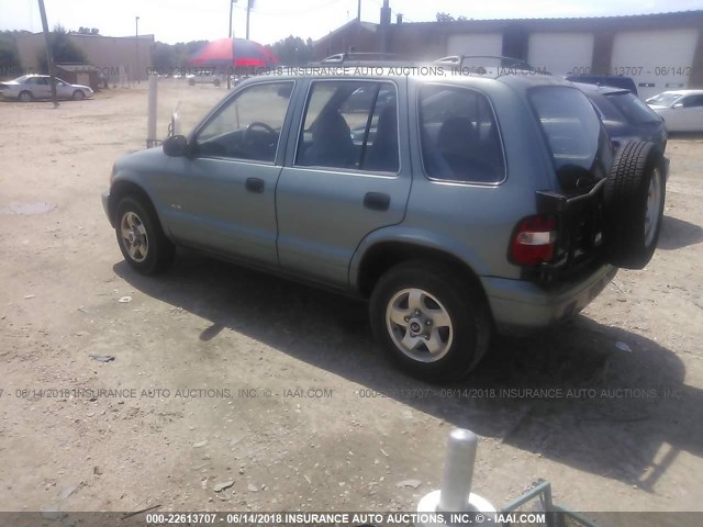 KNDJA7236Y5685198 - 2000 KIA SPORTAGE Light Blue photo 3