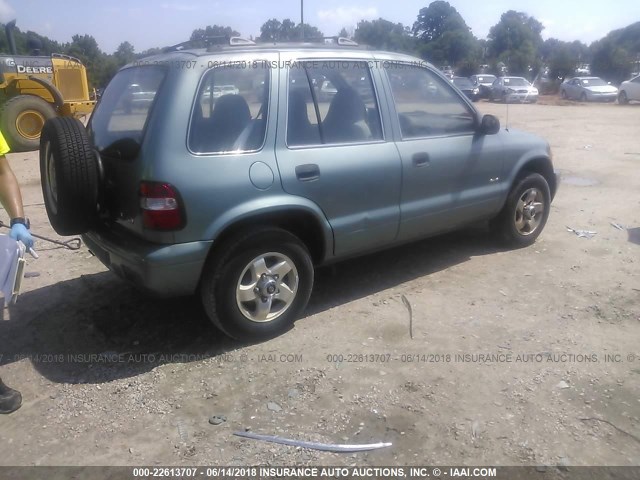 KNDJA7236Y5685198 - 2000 KIA SPORTAGE Light Blue photo 4