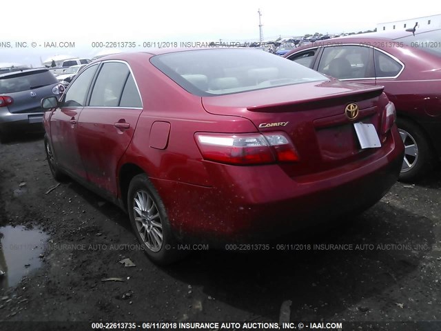 4T1BE46K97U020143 - 2007 TOYOTA CAMRY NEW GENERAT CE/LE/XLE/SE RED photo 3