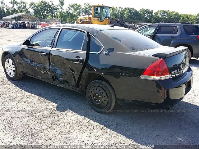 2G1WC58R179320339 - 2007 CHEVROLET IMPALA LT BLACK photo 3