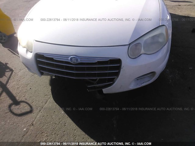 1C3EL75R74N119819 - 2004 CHRYSLER SEBRING GTC WHITE photo 6