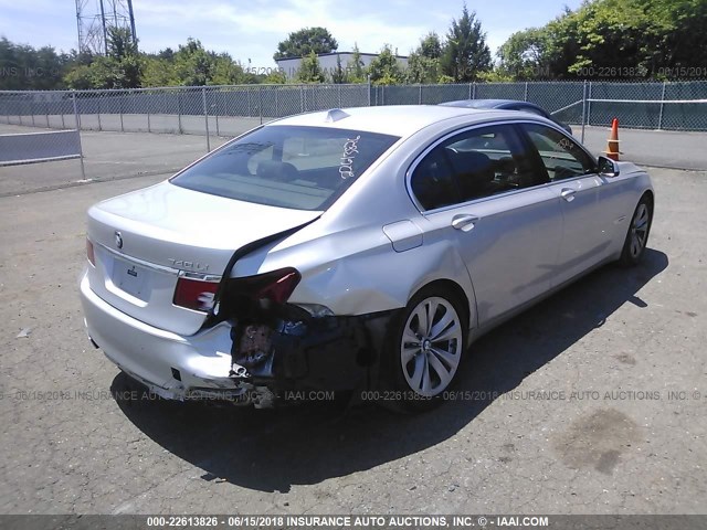 WBAKB4C51CC575578 - 2012 BMW 740 LI SILVER photo 4