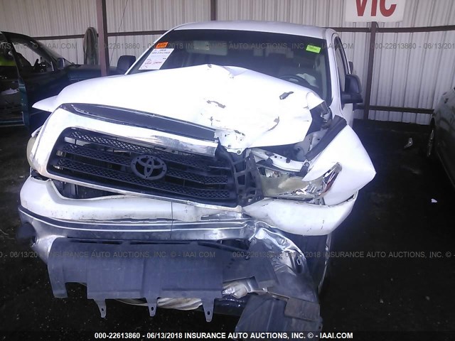 5TFSV54127X003929 - 2007 TOYOTA TUNDRA DOUBLE CAB SR5 WHITE photo 6