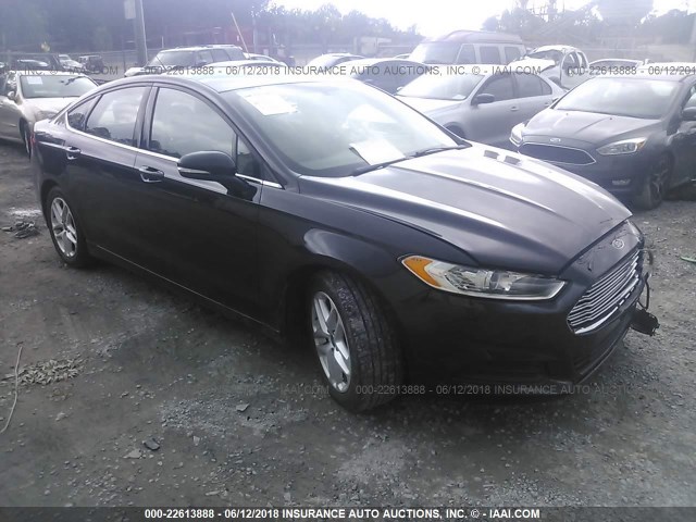 3FA6P0HD3ER251542 - 2014 FORD FUSION SE BLACK photo 1