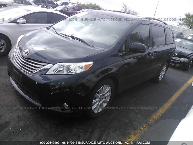 5TDDK3DC3BS024892 - 2011 TOYOTA SIENNA XLE/LIMITED BLACK photo 2