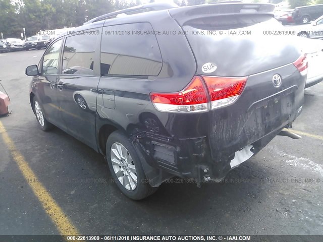 5TDDK3DC3BS024892 - 2011 TOYOTA SIENNA XLE/LIMITED BLACK photo 3