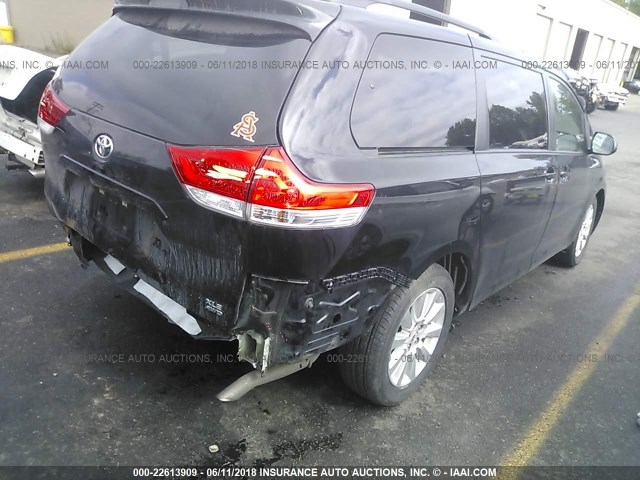 5TDDK3DC3BS024892 - 2011 TOYOTA SIENNA XLE/LIMITED BLACK photo 4