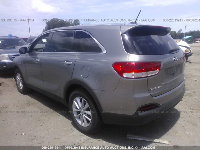 5XYPG4A35GG167436 - 2016 KIA SORENTO LX/L GRAY photo 3