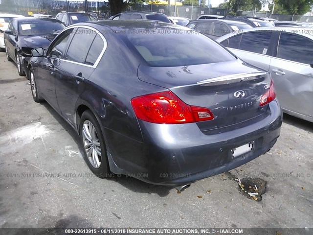 JN1CV6AP6DM719252 - 2013 INFINITI G37 JOURNEY/SPORT Dark Blue photo 3