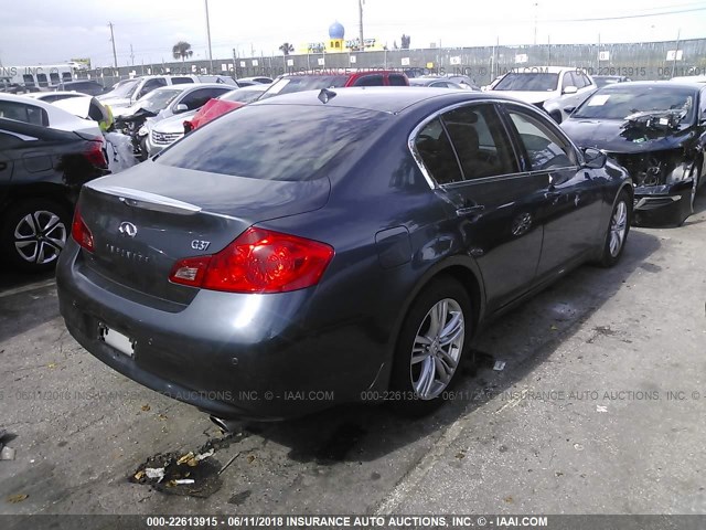 JN1CV6AP6DM719252 - 2013 INFINITI G37 JOURNEY/SPORT Dark Blue photo 4