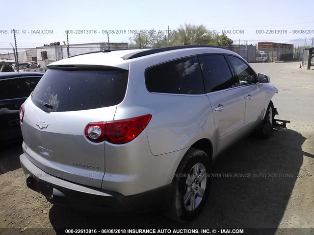 1GNKRGED6BJ322102 - 2011 CHEVROLET TRAVERSE LT SILVER photo 4