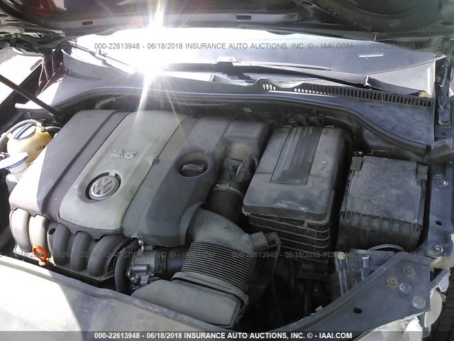3VWEF71K57M134164 - 2007 VOLKSWAGEN JETTA WOLFSBURG 黑色 照片 10