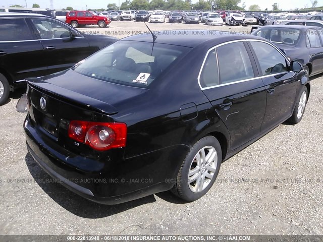 3VWEF71K57M134164 - 2007 VOLKSWAGEN JETTA WOLFSBURG 黑色 照片 4