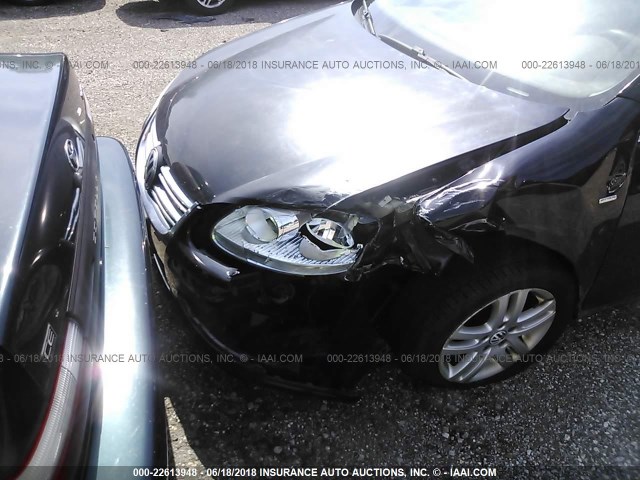 3VWEF71K57M134164 - 2007 VOLKSWAGEN JETTA WOLFSBURG 黑色 照片 6