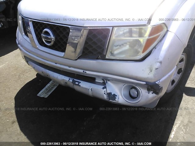 1N6BD06T77C435117 - 2007 NISSAN FRONTIER KING CAB XE SILVER photo 6