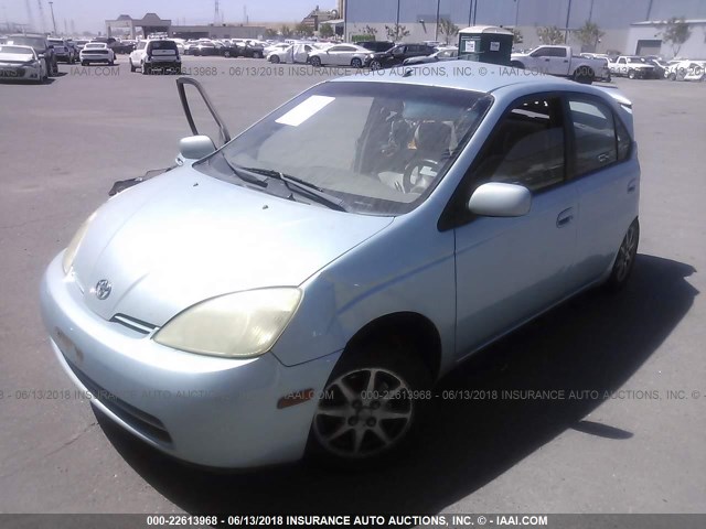 JT2BK12U620048333 - 2002 TOYOTA PRIUS Light Blue photo 2