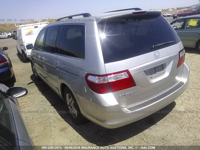 5FNRL38686B404635 - 2006 HONDA ODYSSEY EXL SILVER photo 3