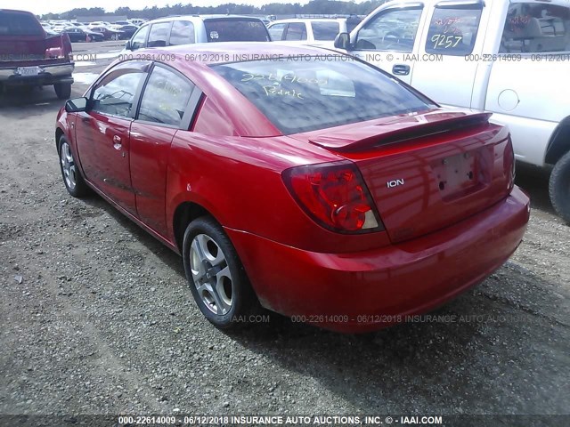 1G8AW12F14Z114143 - 2004 SATURN ION LEVEL 3 RED photo 3