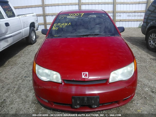 1G8AW12F14Z114143 - 2004 SATURN ION LEVEL 3 RED photo 6