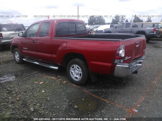 5TFTX4CN2DX022974 - 2013 TOYOTA TACOMA ACCESS CAB RED photo 3