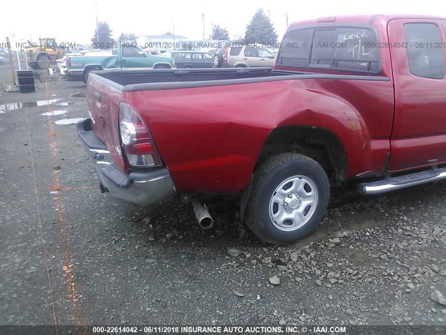 5TFTX4CN2DX022974 - 2013 TOYOTA TACOMA ACCESS CAB RED photo 6
