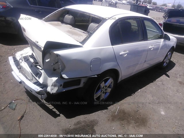 1G1ZS58F47F203884 - 2007 CHEVROLET MALIBU LS WHITE photo 4