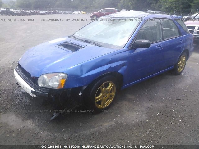 JF1GG29614H803815 - 2004 SUBARU IMPREZA WRX BLUE photo 2