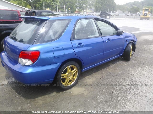 JF1GG29614H803815 - 2004 SUBARU IMPREZA WRX BLUE photo 4