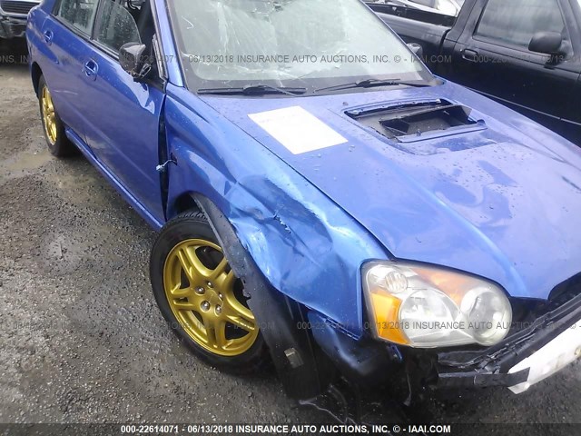 JF1GG29614H803815 - 2004 SUBARU IMPREZA WRX BLUE photo 6