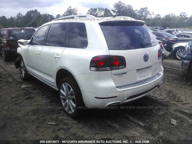 WVGBF7A95AD001826 - 2010 VOLKSWAGEN TOUAREG V6 WHITE photo 3