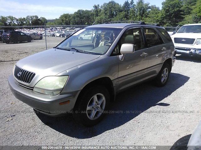 JT6HF10U8X0074746 - 1999 LEXUS RX 300 GOLD photo 2