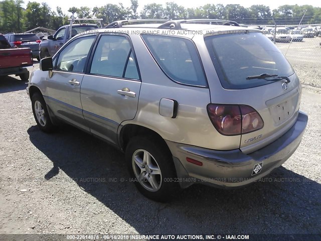 JT6HF10U8X0074746 - 1999 LEXUS RX 300 GOLD photo 3