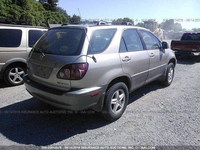 JT6HF10U8X0074746 - 1999 LEXUS RX 300 GOLD photo 4