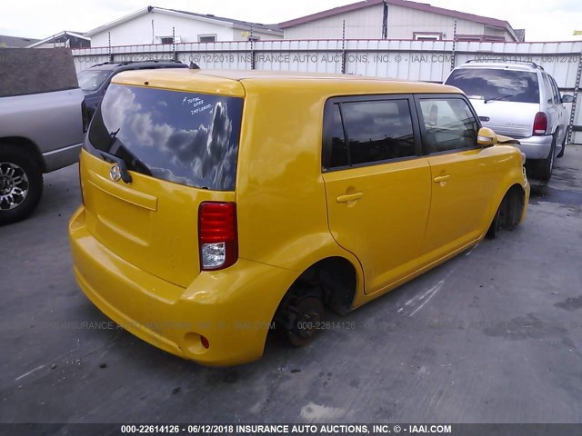 JTLZE4FE5FJ068255 - 2015 SCION XB YELLOW photo 4