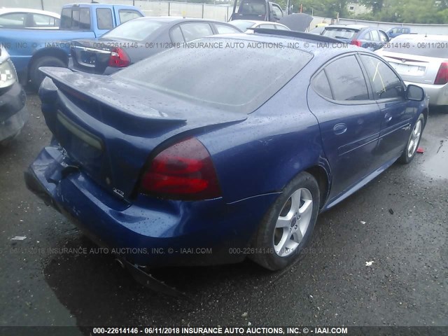 2G2WR544041352097 - 2004 PONTIAC GRAND PRIX GTP BLUE photo 4