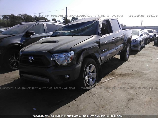 3TMLU4EN8FM171047 - 2015 TOYOTA TACOMA DOUBLE CAB/TRD PRO BROWN photo 2