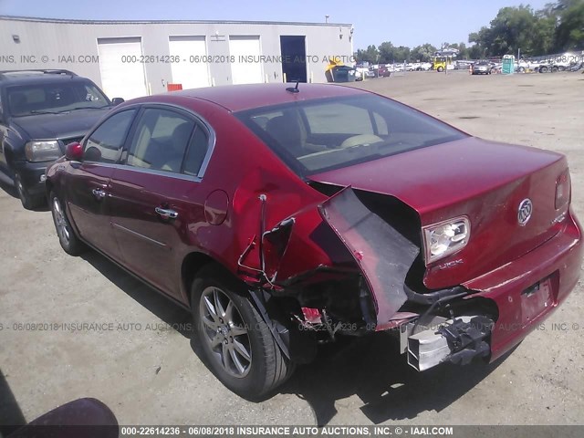 1G4HD57247U127358 - 2007 BUICK LUCERNE CXL RED photo 3