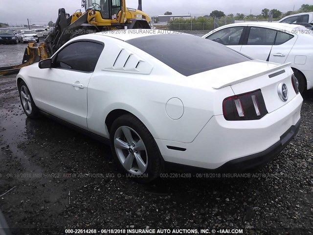 1ZVBP8AM9C5283779 - 2012 FORD MUSTANG WHITE photo 3