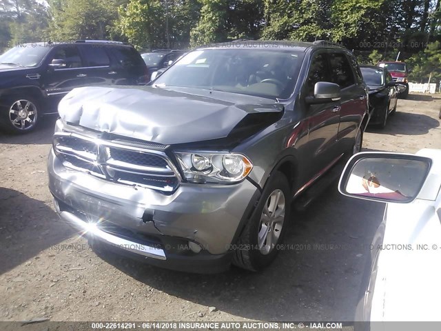 1C4RDHDG4DC508882 - 2013 DODGE DURANGO CREW GRAY photo 2