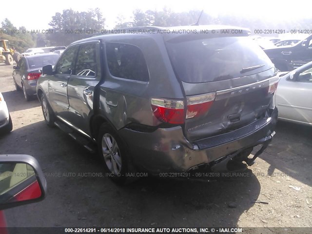 1C4RDHDG4DC508882 - 2013 DODGE DURANGO CREW GRAY photo 3