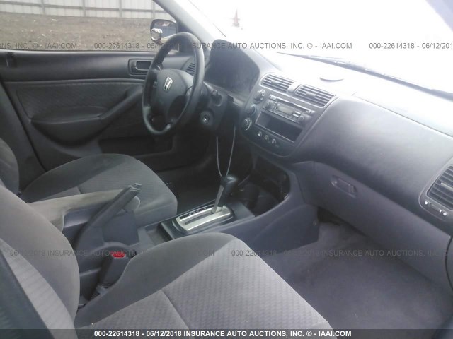 1HGES163X5L001560 - 2005 HONDA CIVIC DX VP GRAY photo 5